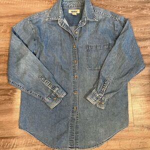 Great Northwest Men’s Chambray Button-Down Shirt Large 100% Cotton